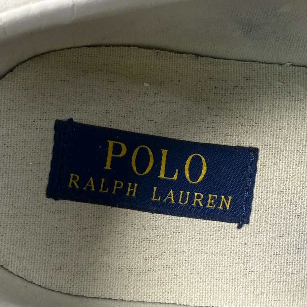 Polo Ralph Lauren Faxon Low Mens Black Leather Sneakers Shoes‎ Size 12 D K16
